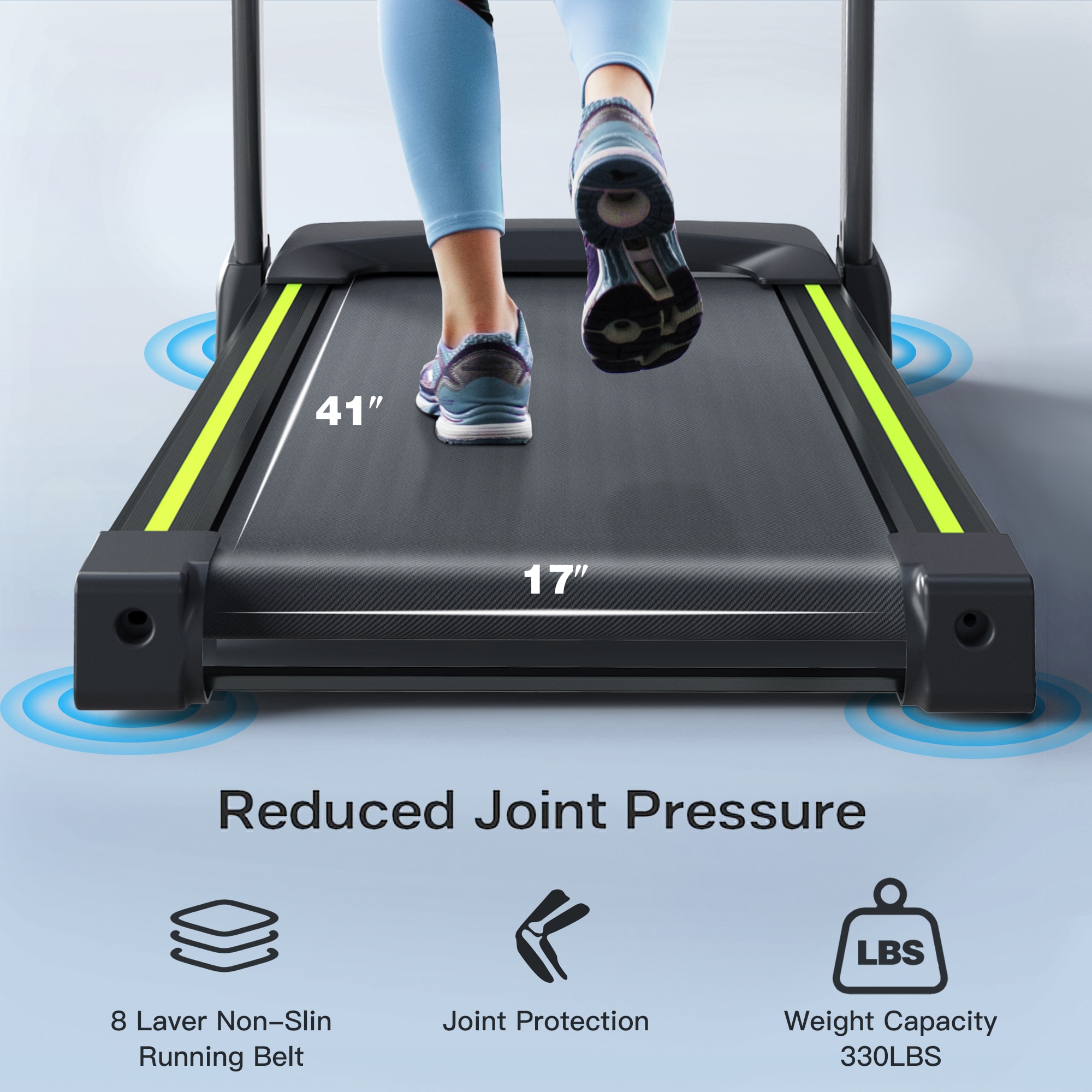 Folding Treadmill For Home With Quiet Motor And App Control_voghion.com